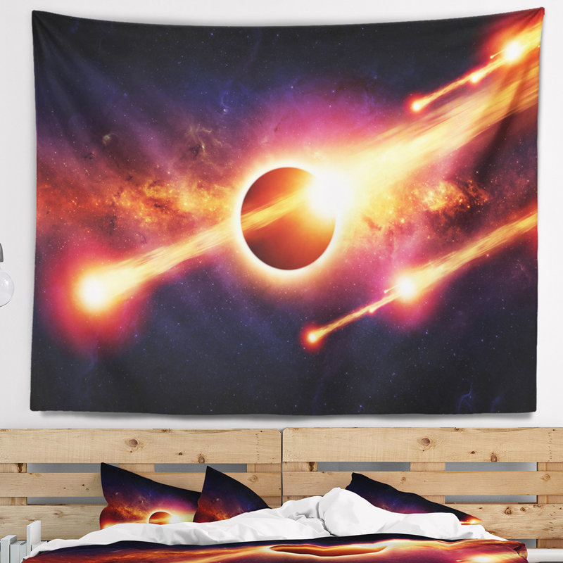 Abstract Polyester Tapestry, 32" H x 39" W