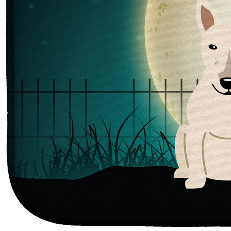 Tapis de séchage santaclara halloween effrayant terrier, Blanc