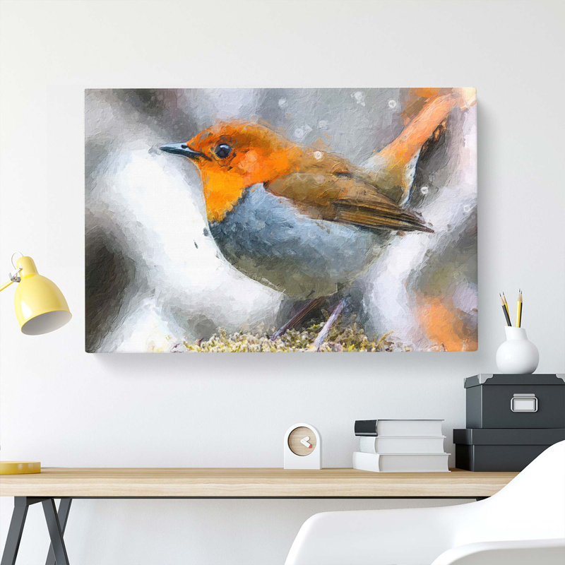 Charming Rob In Bird - Wrapped Canvas, 50cm H x 76cm W x 3cm D