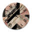 Horloge murale moderne en marbre et granit agate avec touches dorées-1476323054