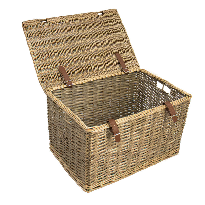 JVL Wicker Decorative Basket, 32cm H x 54cm W x 36cm D