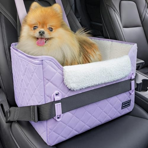 Siège d'auto pour chien avec attache de sécurité PETSFIT, siège d'auto pour animal de compagnie jusqu'à 25 lb