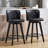  Swivel Upholstered Solid Wood Counter Stool (Set of 2)-932096391