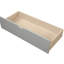 Lit plateforme simple avec 2 tiroirs et roulettes, bois massif et bois massif-832663714
