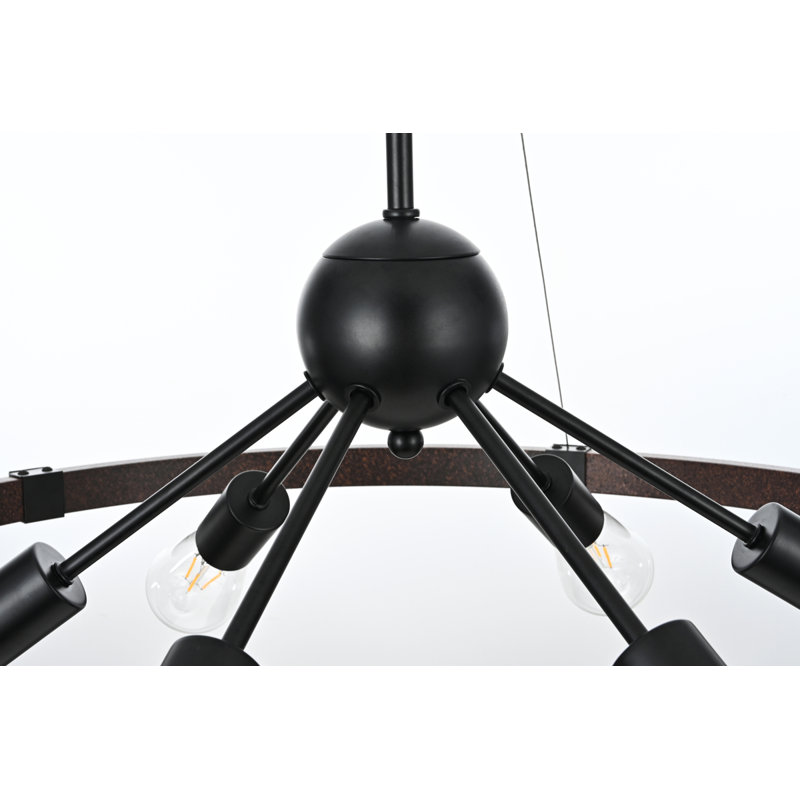 Denzerville 6 - Light Sputnik Pendant, Weathered Black