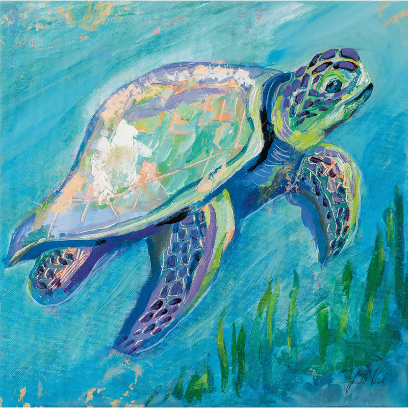 Tortue de mer lumière de bain, H 12 po x l 12 po x P 1,25 po, Non, Toile tendue
