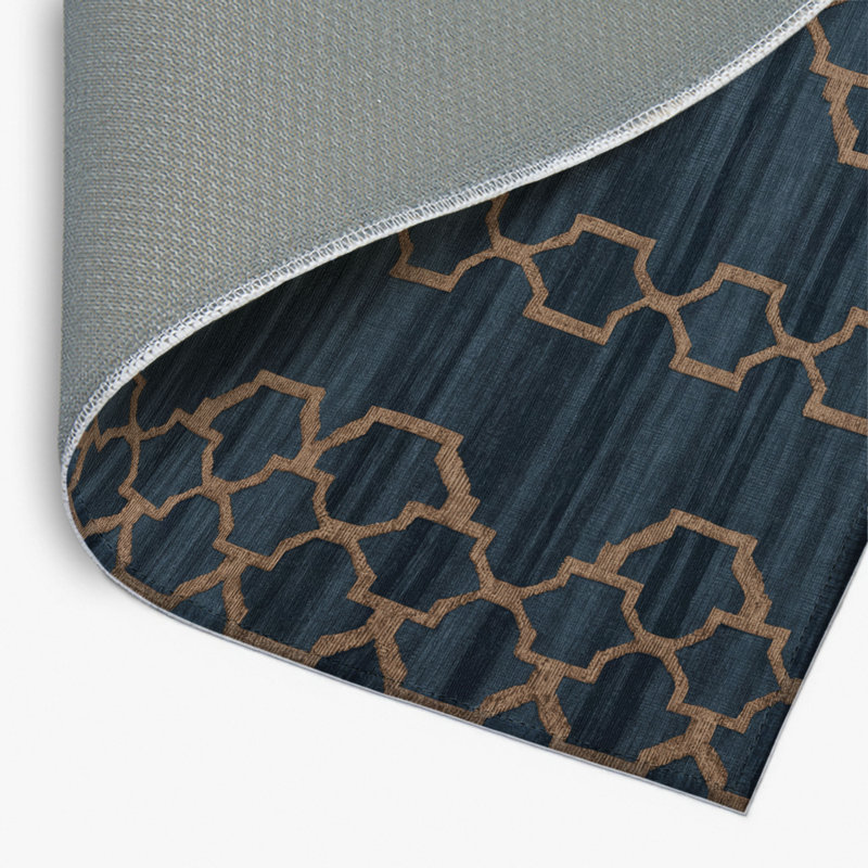 Tapis gris intérieur et extérieur Trellis, Rectangle 4pi x 6 pi