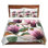 Ensemble de housse de couette en microfibre DiaNoche par Judith Figuiere - 4 magnolias mauves