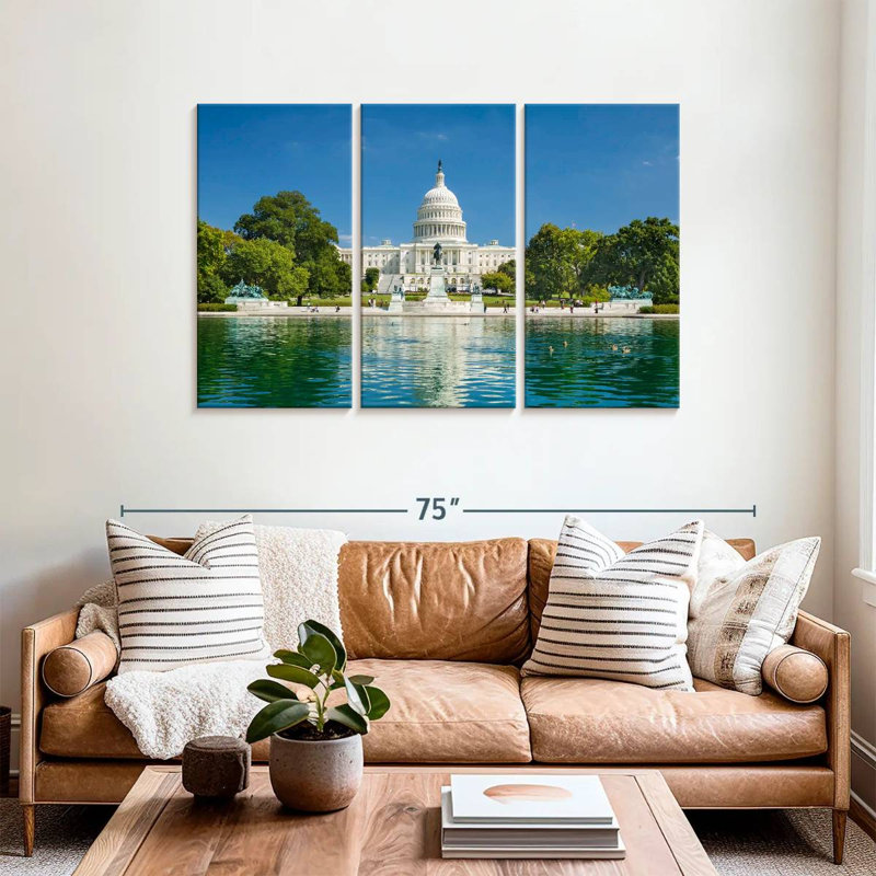 Lilie US Capitol Reflection, 36" H x 57" W