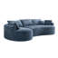 Le canapé de 124,5 pouces en tissu chenille, sans os, est livré avec 3 coussins de dossier et 4 coussins décoratifs. L'éponge à haute résilience offre une expérience confortable. Aucun assemblage-1377508733