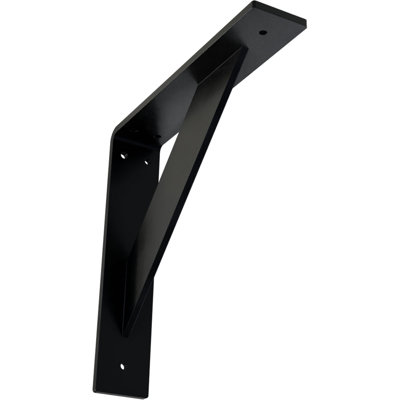 2"W x 10"D x 10"H Traditional Steel Bracket, Powder Coated Black