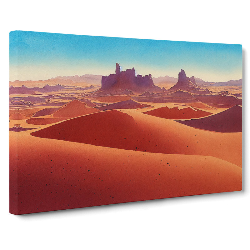 Desert In Watercolour Vol.3 - Wrapped Canvas, 35cm H x 50cm W x 3cm D