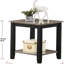 Table de bout simple en bois d'hévéa