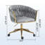 Leibman 19,69 po de large velours comprend des tabourets de siège-1296361745