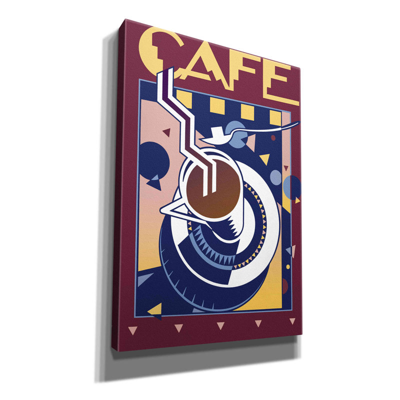 «Café» par David Chestnutt, estampe numérique sur toile, H 26 po x l 18 po x P 0,75 po
