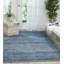 Tapis bleu touffeté à la main Zendejas-27814292