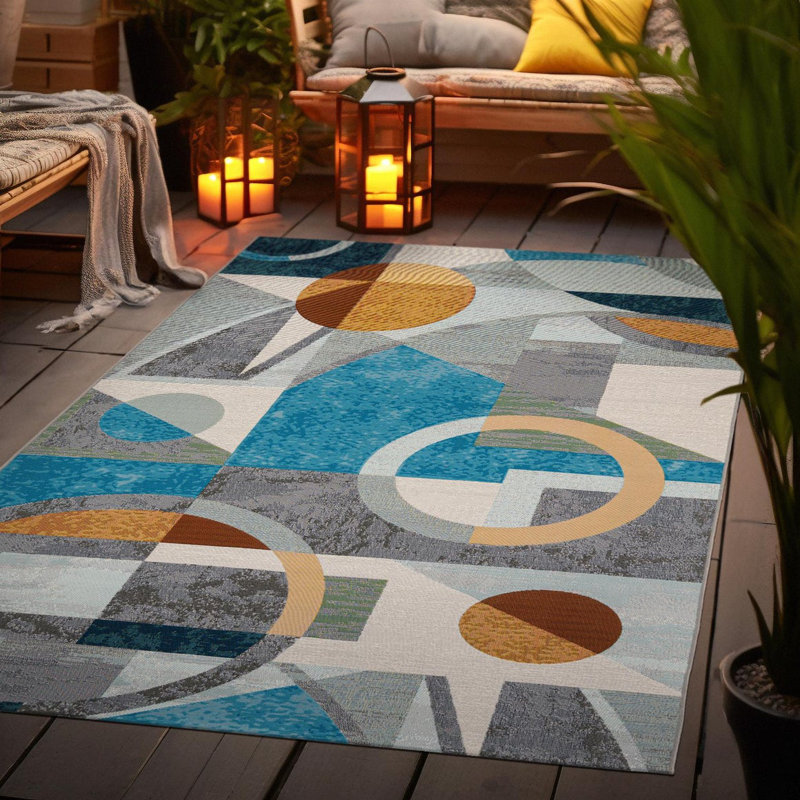Keazia Indoor/Outdoor Area Rug, Rectangle 6'1" x 9'