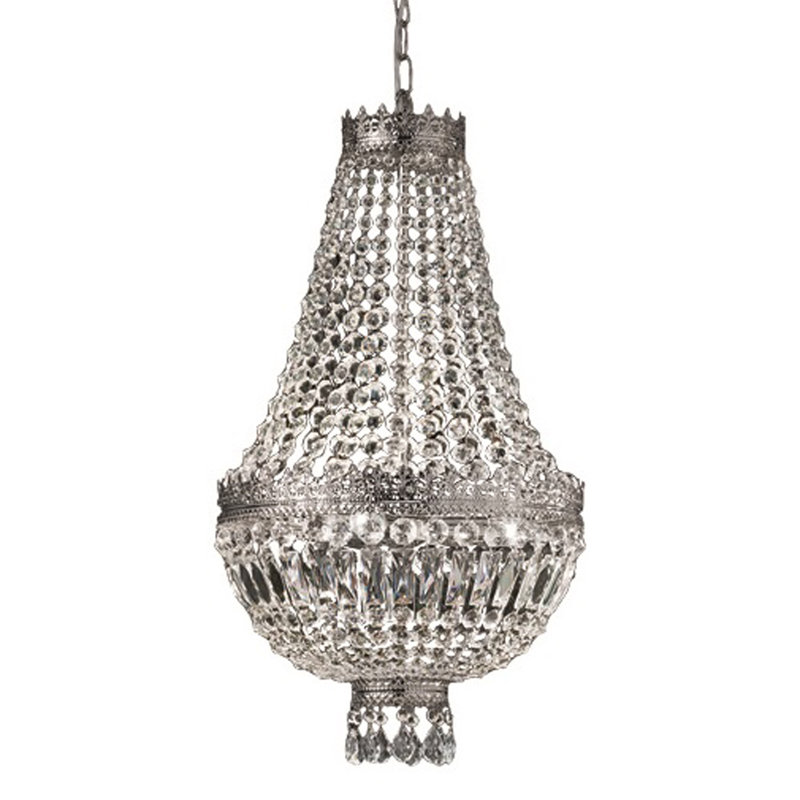 3 - Light Chandelier, Nickel