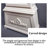 French country-style white storage floor clock