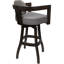 Tabouret de bar pivotant en bois Camili sur base en S-1917114446-1938551394-1940356422