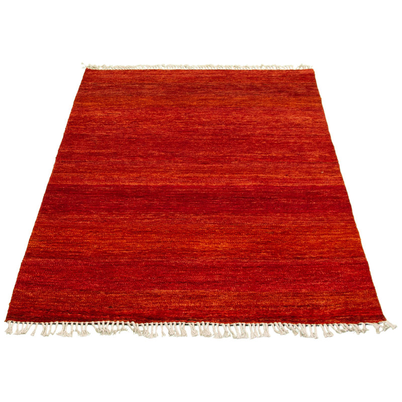 Tapis unique en laine noué à la main New Age Rheanon cuivre foncé 5 pi 2 po x 7 pi 11 po