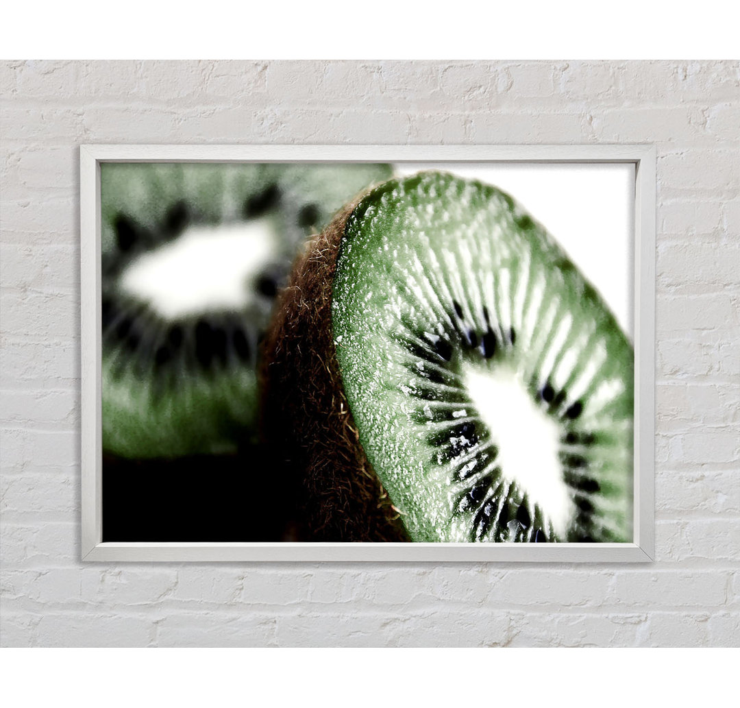 Fresh Kiwi 1 - Einzelner Bilderrahmen Kunstdrucke auf Leinwand