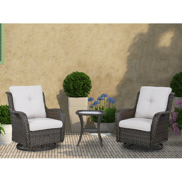 Yellow Outdoor High Back Patio Chair Deep Seat Cushions Pad Set of 2  Comfortable