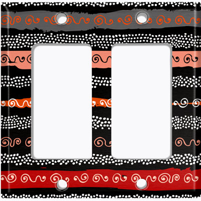 Patterned 2 - Gang Toggle Light Switch Standard Wall Plate