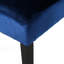 Ensemble de 2 chaises de salle à manger Marie, bouleau, velours bleu marine à haut dossier