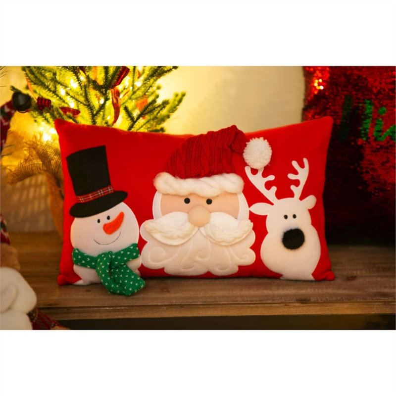 Snowman/Santa/Deer Rectangular Lumbar