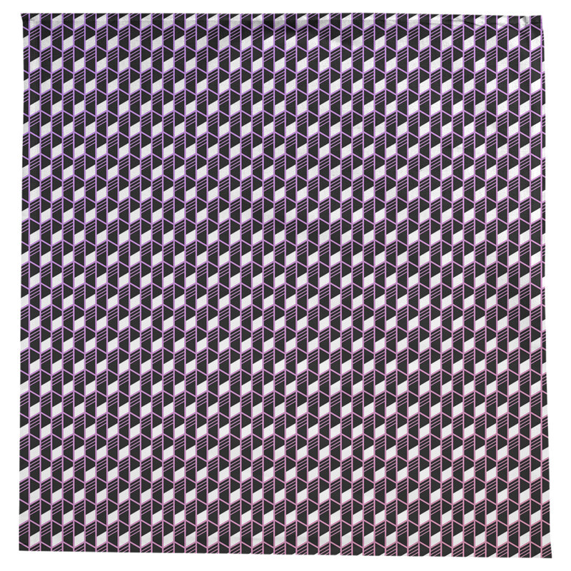 Nappe rayures géométriques Leffel, Mauve / Rose
