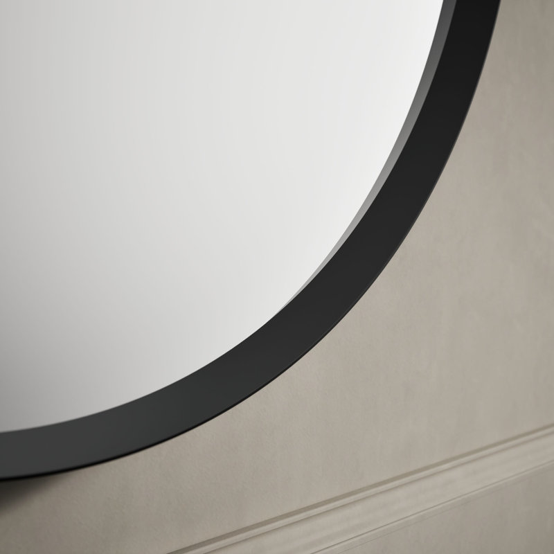 Essential Decorative Bathroom / Vanity Mirror, Matte Black, 40" x 20"
