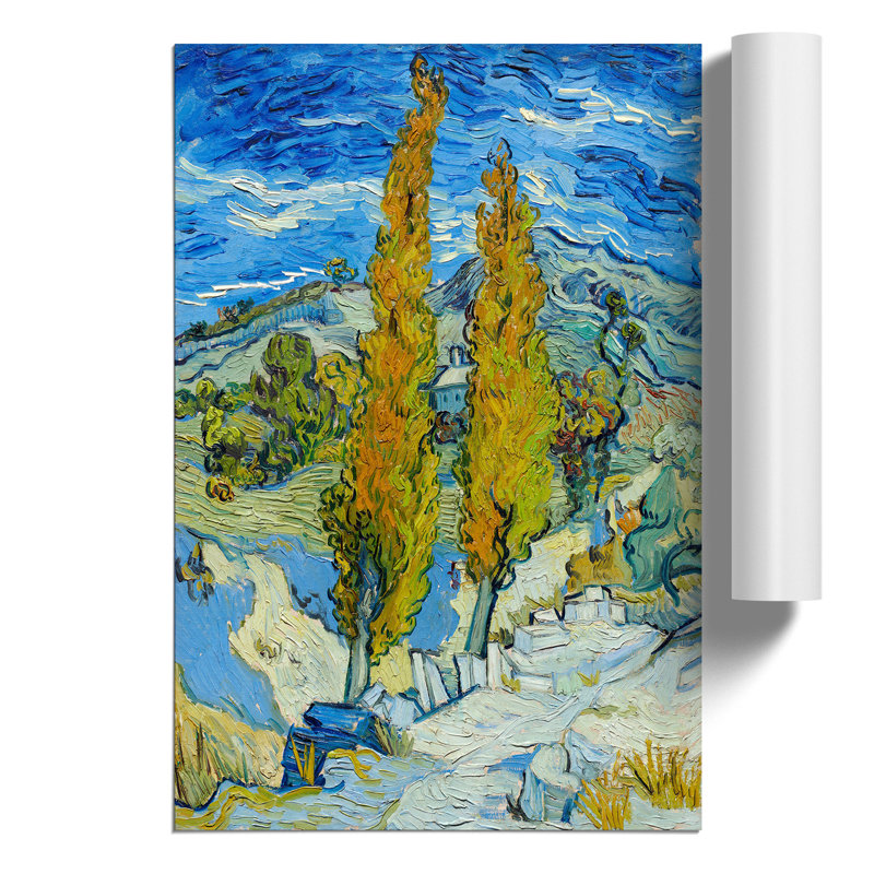 The Poplar Trees by Vincent Van Gogh - Unframed Painting, 59cm H x 42cm W x 0.1cm D