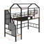 Twin Metal Loft Bed With Roof-577420961