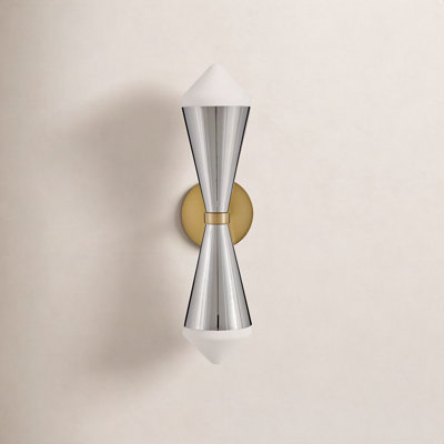 2 Light Dimmable Armed Sconce