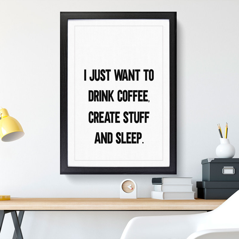 Create Stuff - Picture Frame Typography, 48cm H x 36cm W x 2cm D, Black