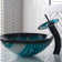 Kraus Ladon Series Glass Bathroom Vessel Sink and Waterfall Faucet Set with Pop-Up Drain