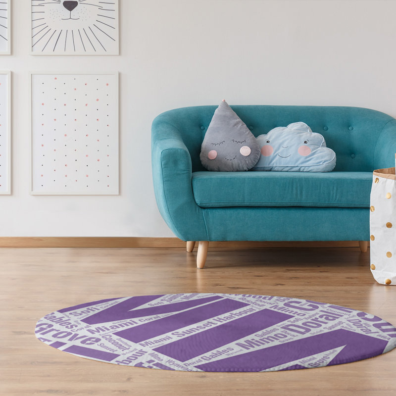 Chenille Indoor Rug, Round 5'
