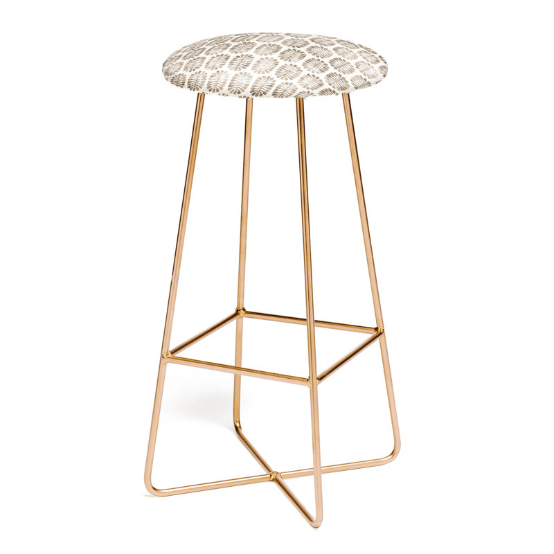 Rudd Upholstered Counter Stool with Metal Frame, Bar Stool (30" Seat Height)