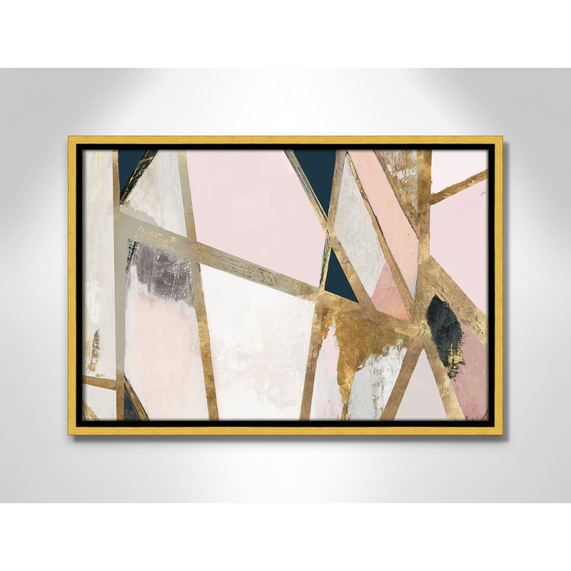 Warm Geometric II - Blush Version Print by Casa Fine Arts, Gold, 13.5" H x 19.5" W