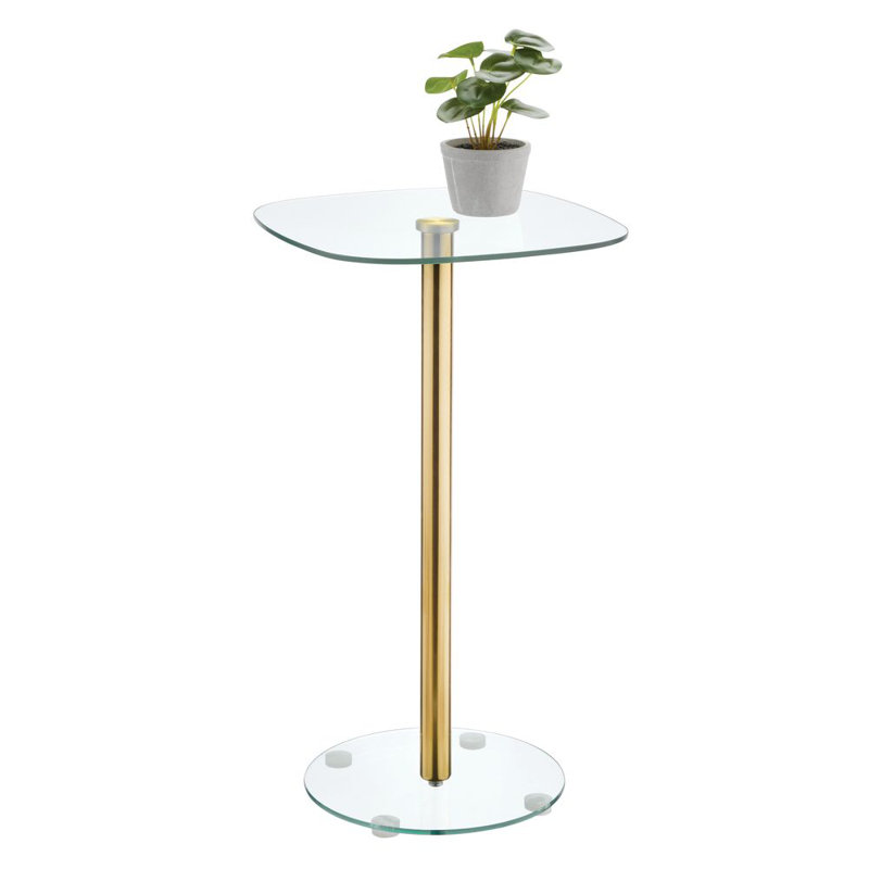 iDesign Square Drink Table for Small Spaces