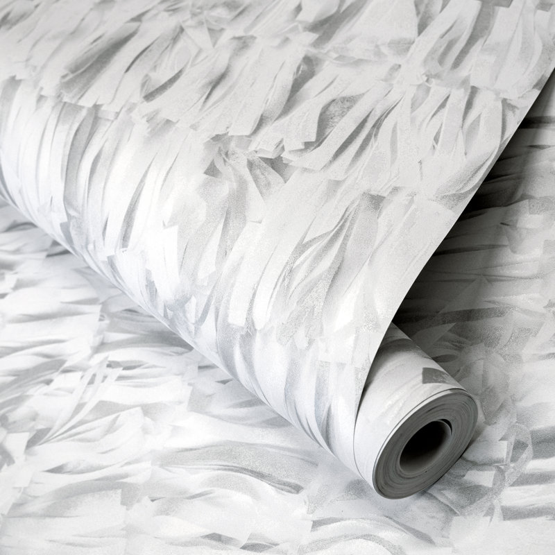 Rouleau de papier peint Salt Shimmer Calma, Blanc / Blanc
