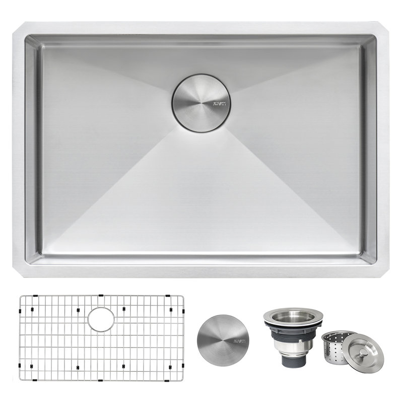 28-Inch Stainless Steel Drop-In Single Bowl Kitchen Sink