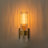 Modern Clear Striped Ribbed Glass Bath Sconce