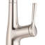 Robinet d'évier de cuisine à poignée simple à poignée rétractable nickel brossé-117581120