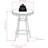 Wood Summit Dining Pub Table Set, 30" Round Top With Chrome Metal Base, Black