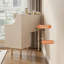 Meuble-lavabo à couvercle rabattable crème en bois massif avec rangement caché-1753374174