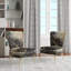 Golden Branch Tree Luminous Tangle II - Chaise d'appoint rembourrée scandinave, chaise d'appoint nature monochrome