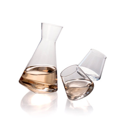 Ice 3 - Piece Crystal Lead Free Crystal Wine Decanter Set