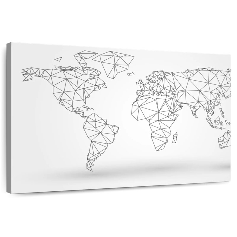 Aliaz Abstract Connectivity World Map, 20" H x 30" W